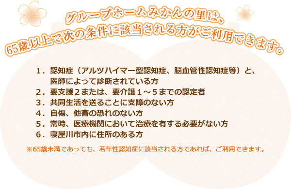 こちらの条件に該当される方がご利用できます